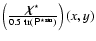 $\left(\frac{\mbox{\boldmath${\rm\chi}$\unboldmath }^{\star}}{0.5 ~{\rm tr}(\tens{P}^{\star \rm sm})}
\right) (x,y)$