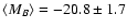 ${\langle M_B \rangle
=-20.8\pm1.7}$