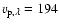 $v_{{\rm
p},{\lambda}} = 194$