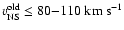 $v_{\rm NS} ^{\rm old} \leq 80{-}110~{\rm km}~{\rm s}^{-1}$