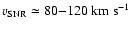 $v_{\rm SNR} \simeq 80{-}120~{\rm km}~{\rm s}^{-1}$