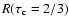 $R(\tau_{\rm c}=2/3)$