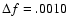 $\Delta f=.0010$