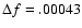 $\Delta f=.00043$