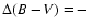 $\Delta(B-V) = -$