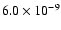 $6.0\times 10^{-9}$