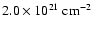 $2.0\times10^{21}\rm\ cm^{-2}$