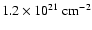 $1.2\times10^{21}\rm\ cm^{-2}$