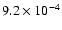 $9.2\times 10^{-4}$