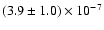 $(3.9\pm1.0)\times 10^{-7}$