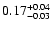 $\rm0.17^{+0.04}_{-0.03}$