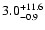 $\rm 3.0^{+11.6}_{-0.9}$