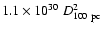 $1.1\times
10^{30}~D_{\rm 100~pc}^2$