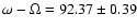 $\omega -
\Omega =92.37 \pm0.39$