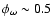 $\phi_{\omega}\sim0.5$