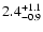 $\rm 2.4^{+1.1}_{-0.9}$