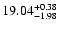 $\rm 19.04^{+0.38}_{-1.98}$