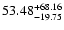 $\rm 53.48^{+68.16}_{-19.75}$