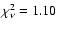 $\chi^2_{\nu}=1.10$