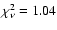$\chi^2_{\nu}=1.04$