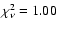 $\chi^2_{\nu}=1.00$