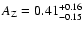 $A_{\rm Z}=0.41^{+0.16}_{-0.15}$
