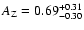 $A_{\rm Z}=0.69^{+0.31}_{-0.30}$