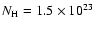$N_{\rm H} =
1.5\times10^{23}~$