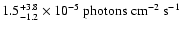 $\rm 1.5^{+3.8}_{-1.2}\times 10^{-5}~photons~cm^{-2}~s^{-1}$