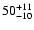 $\rm 50^{+11}_{-10}$