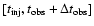 $[t_{\rm inj},t_{\rm obs}+\Delta t_{\rm obs}]$