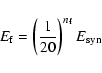 \begin{displaymath}E_{\rm f} =\left(\frac{1}{20}\right)^{n_{\rm f}}E_{\rm syn}
\end{displaymath}