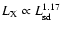 $L_{\rm X}\propto L^{1.17}_{\rm sd}$