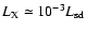 $L_{\rm X}\simeq 10^{-3}L_{\rm sd}$