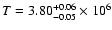 $T=3.80^{+0.06}_{-0.05}\times10^{6}$