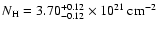 $N_{\rm H}=3.70^{+0.12}_{-0.12}\times10^{21}~\mbox{cm}^{-2}$