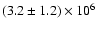 $(3.2\pm1.2)\times10^{6}$