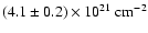 $(4.1\pm0.2)\times10^{21}~
\mbox{cm}^{-2}$