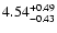 $\rm 4.54^{+0.49}_{-0.43}$
