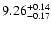 $\rm 9.26^{+0.14}_{-0.17}$