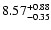 $\rm 8.57^{+0.88}_{-0.35}$