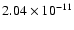 $2.04\times10^{-11}$