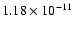 $1.18\times10^{-11}$