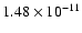 $1.48\times10^{-11}$