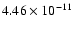 $4.46\times10^{-11}$