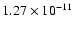 $1.27\times10^{-11}$