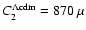 $C_2^{\Lambda {\rm\sc cdm}} = 870 ~\mu$