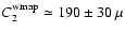 $C_2^{{\rm\sc wmap}} \simeq 190 \pm 30 ~\mu$