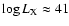 $\log L_{\rm X} \approx
41$