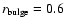 $r_{\rm bulge} = 0.6$